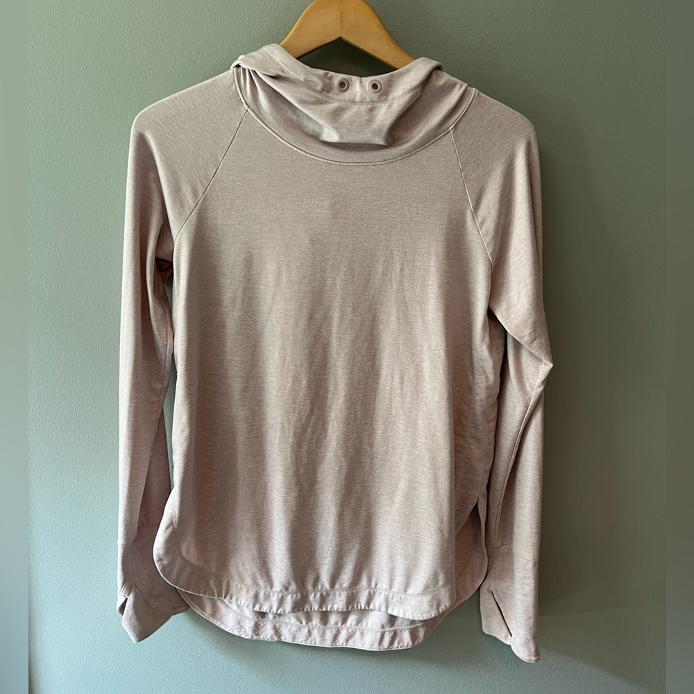 Athleta hooded long sleeve top size small